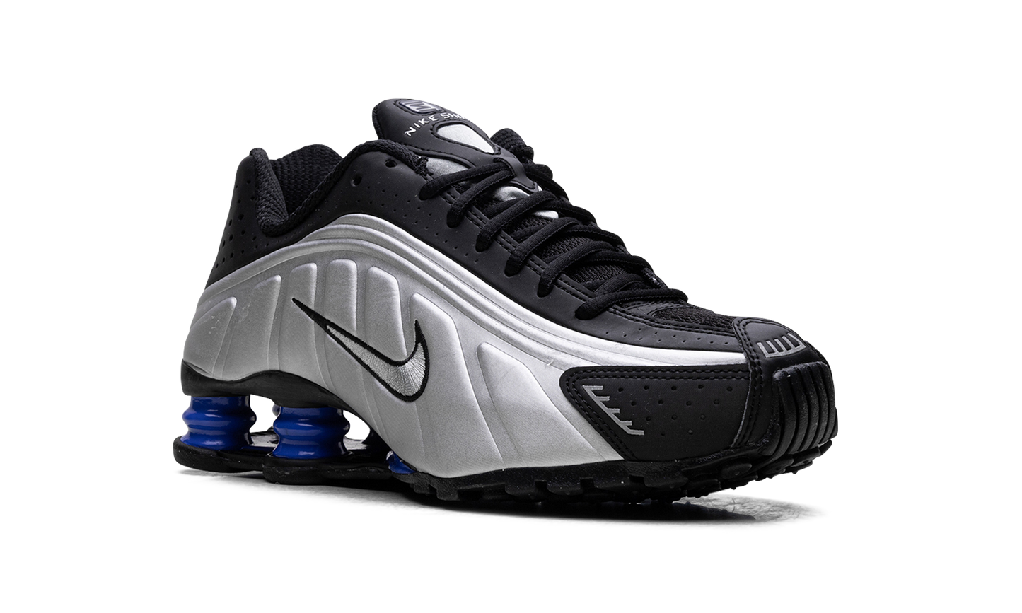 Shox R4 WMNS "Metallic Silver Black Racer Blue"