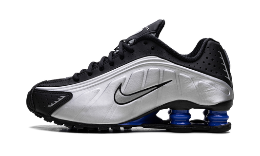 Shox R4 WMNS "Metallic Silver Black Racer Blue"