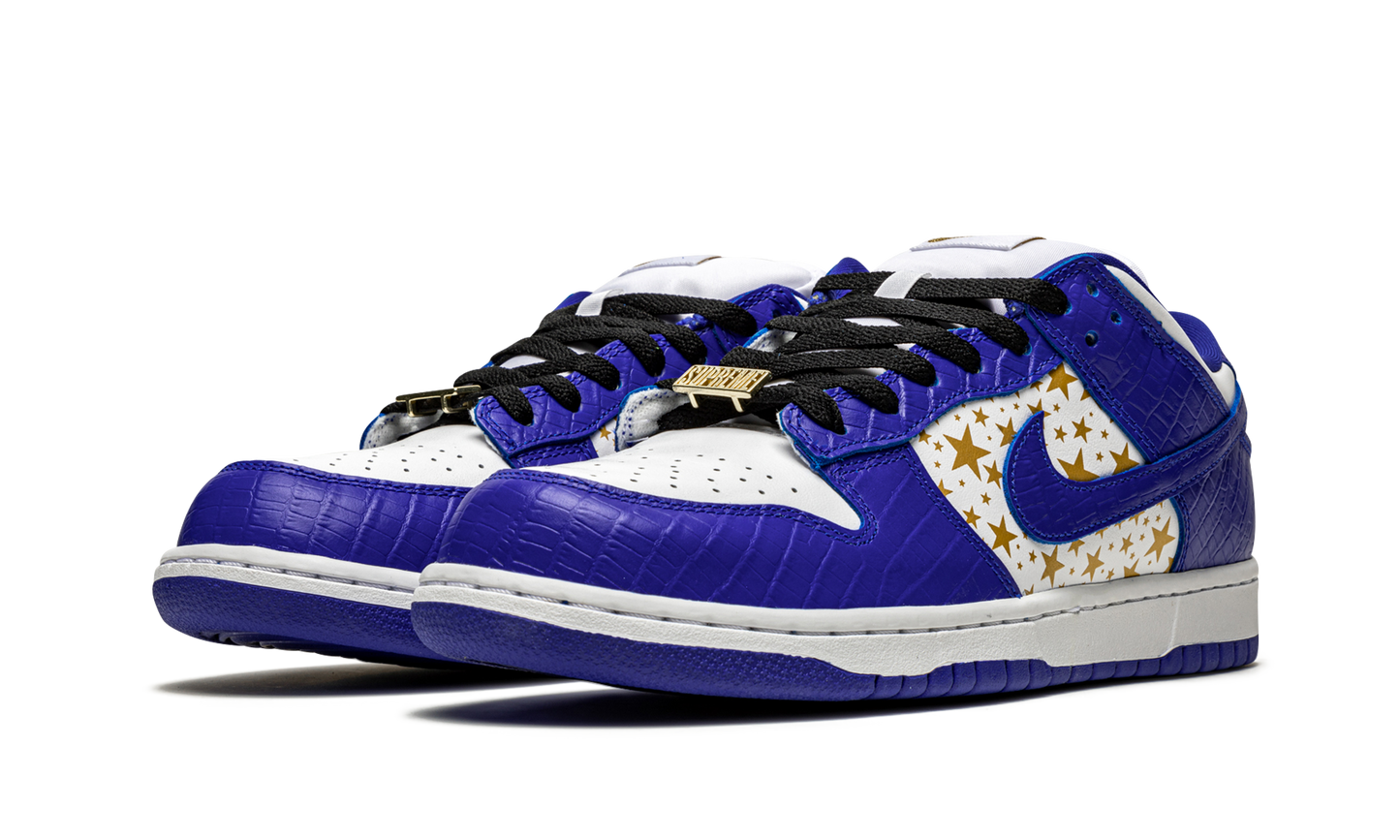 SB Dunk Low "Supreme - Stars - Hyper Blue"