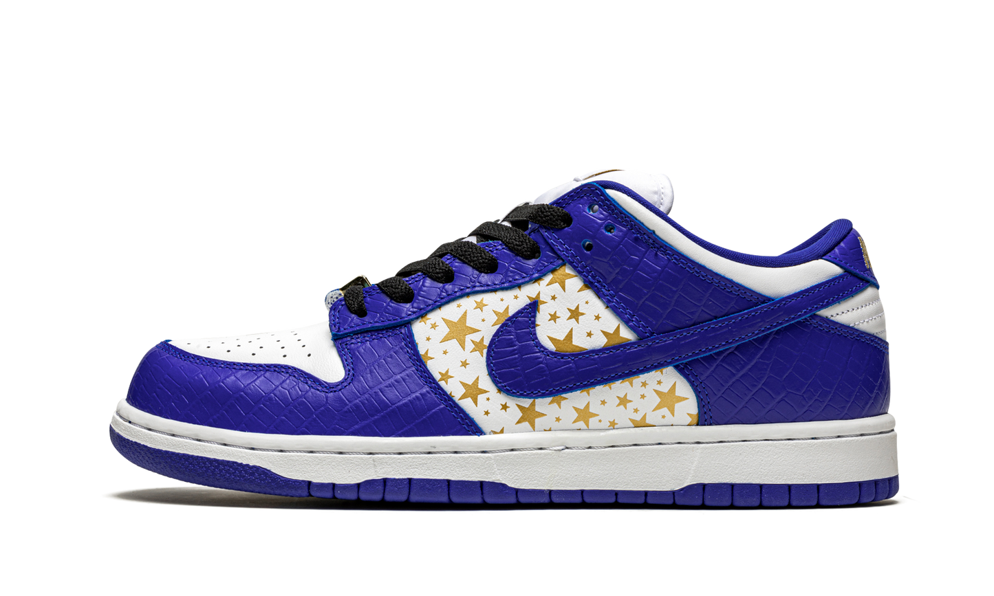 SB Dunk Low "Supreme - Stars - Hyper Blue"