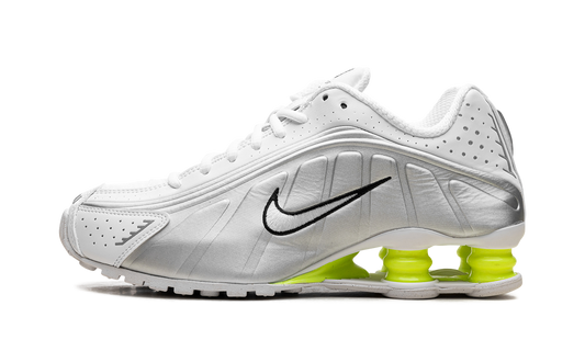 Shox R4 WMNS "White Metallic Silver Volt"