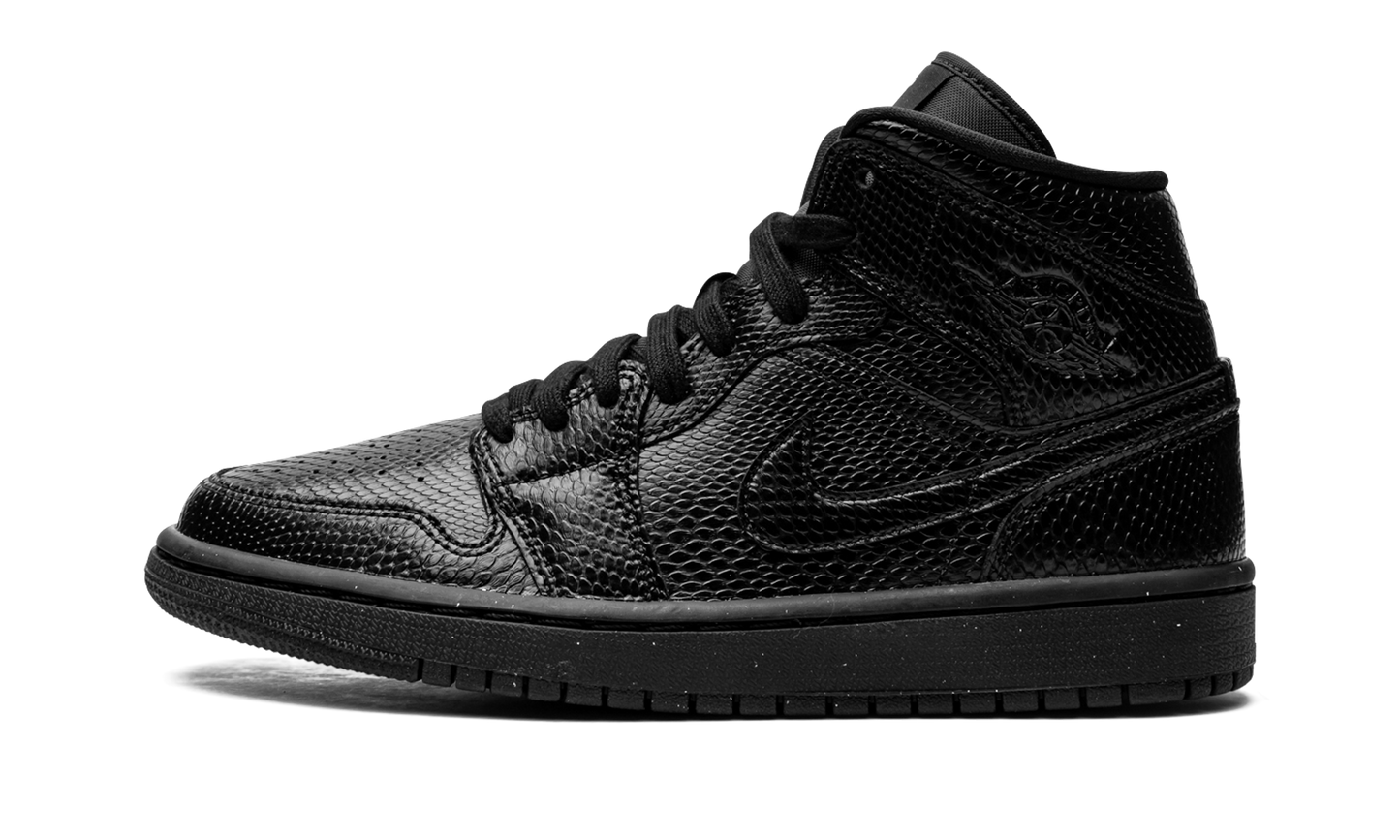 AIR JORDAN 1 MID WMNS "Black Snakeskin"