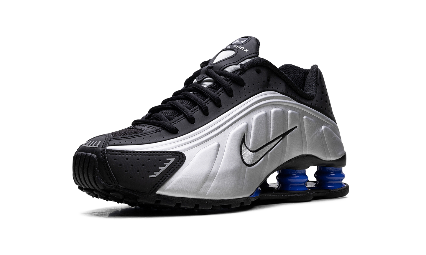 Shox R4 WMNS "Metallic Silver Black Racer Blue"