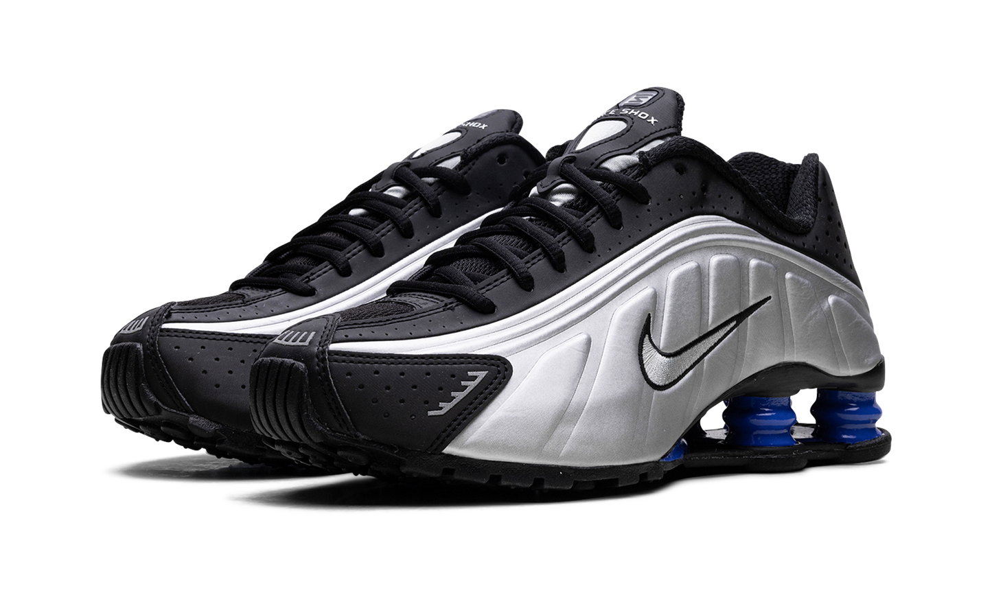 Shox R4 WMNS "Metallic Silver Black Racer Blue"