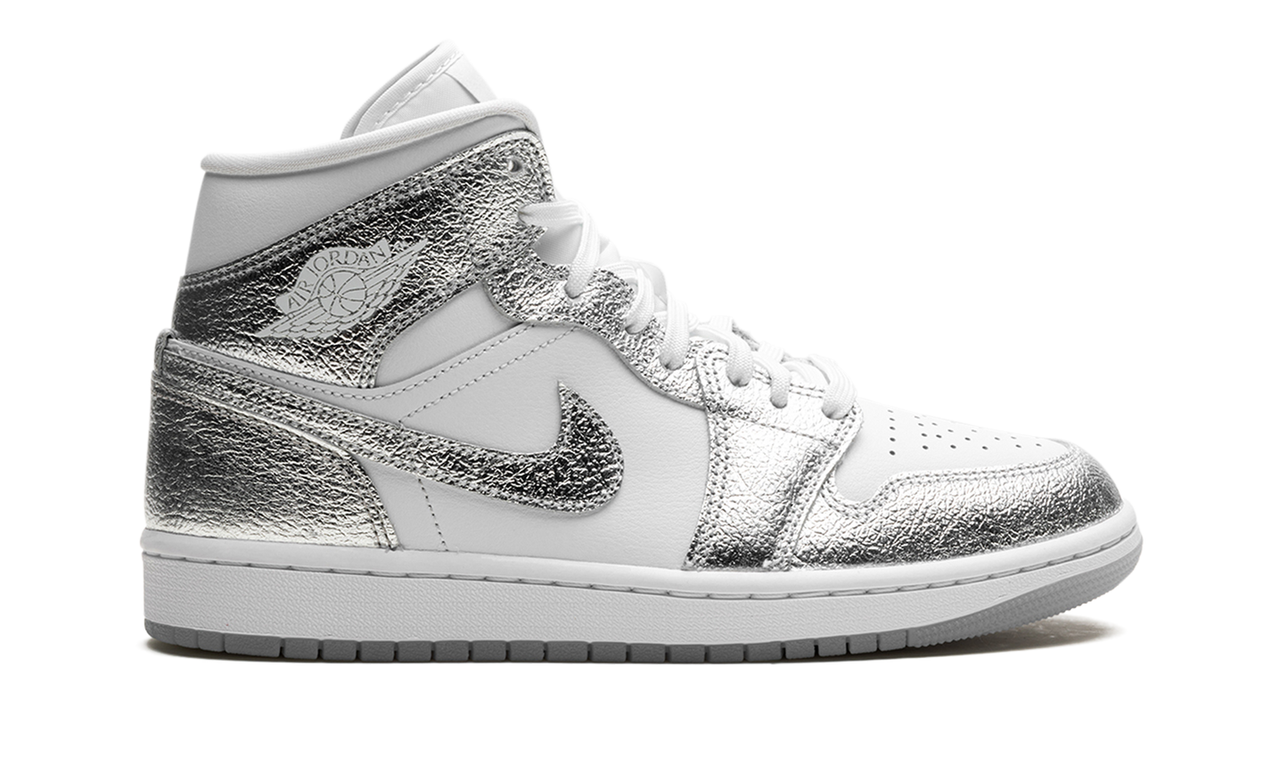 Air Jordan 1 Mid SE WMNS "Metallic Silver"