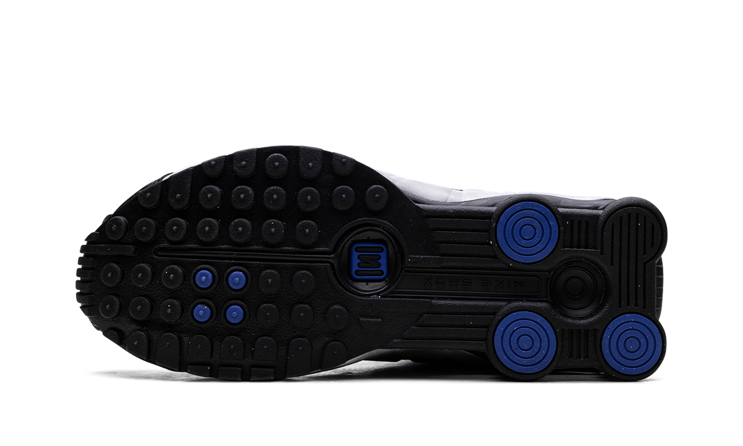 Shox R4 WMNS "Metallic Silver Black Racer Blue"