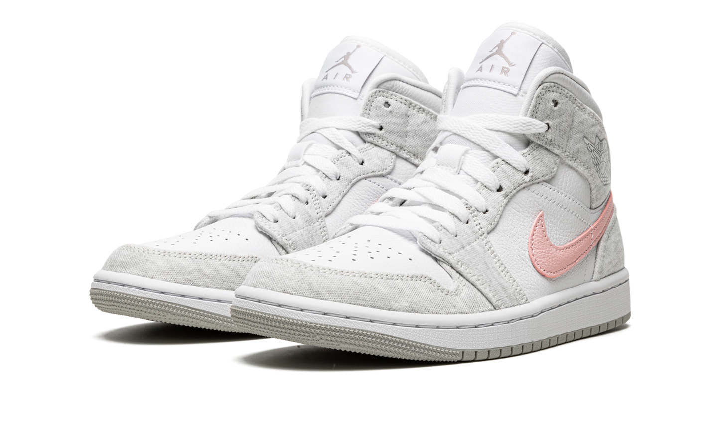 AIR JORDAN 1 MID SE WMNS "Heather Grey / Pink"