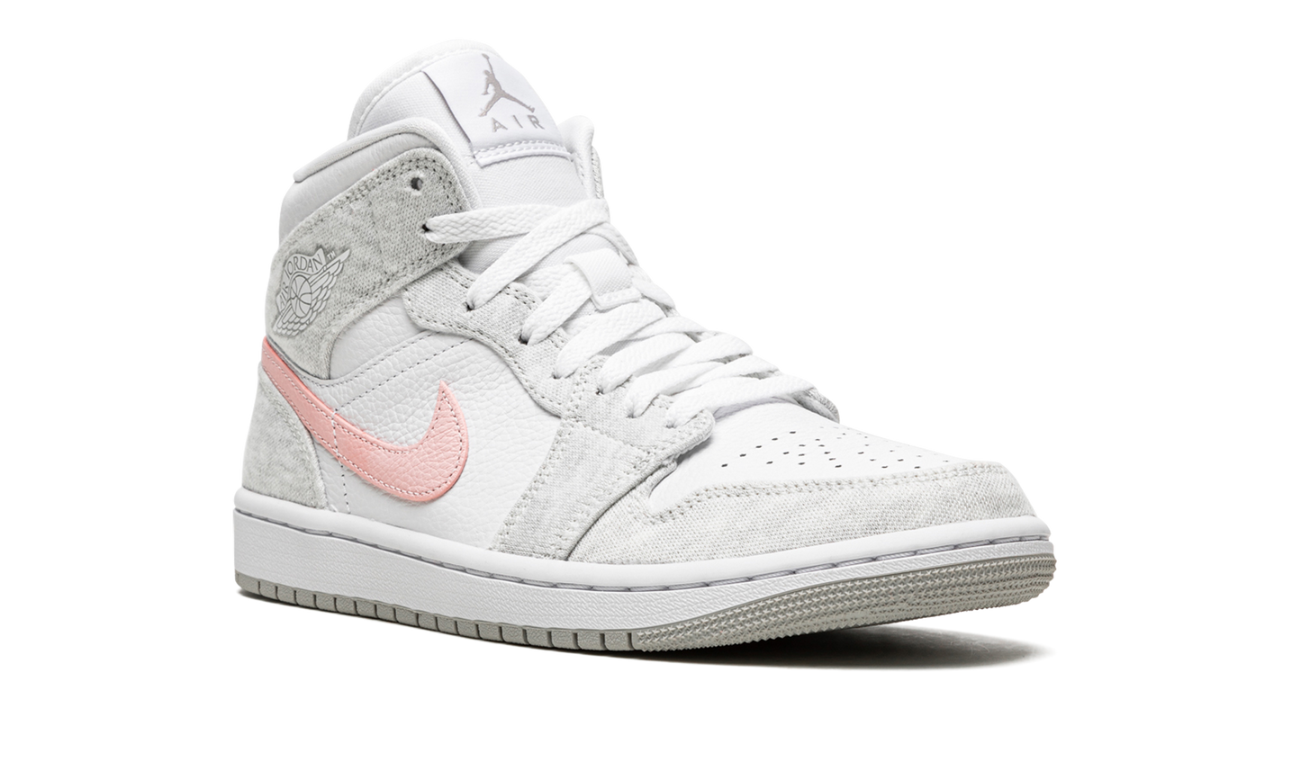 AIR JORDAN 1 MID SE WMNS "Heather Grey / Pink"