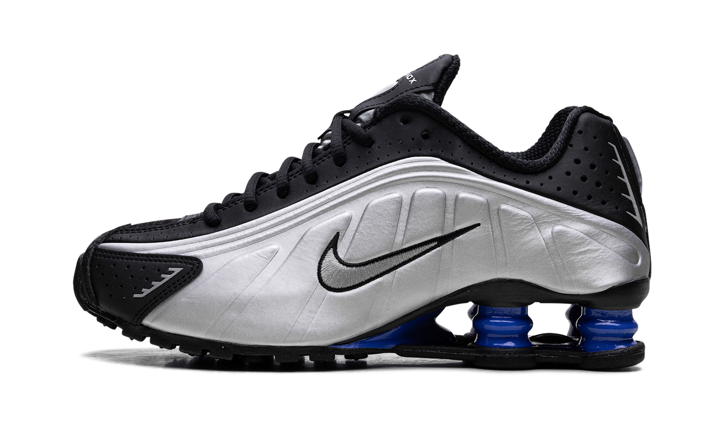 Shox R4 WMNS "Metallic Silver Black Racer Blue"