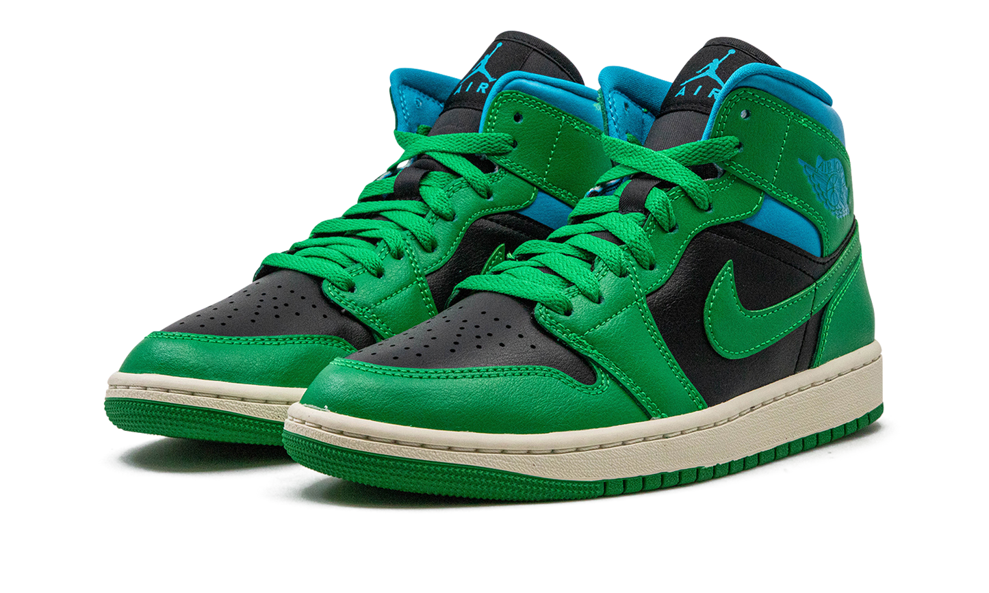 AIR JORDAN 1 MID WMNS "Lucky Green Aquatone"