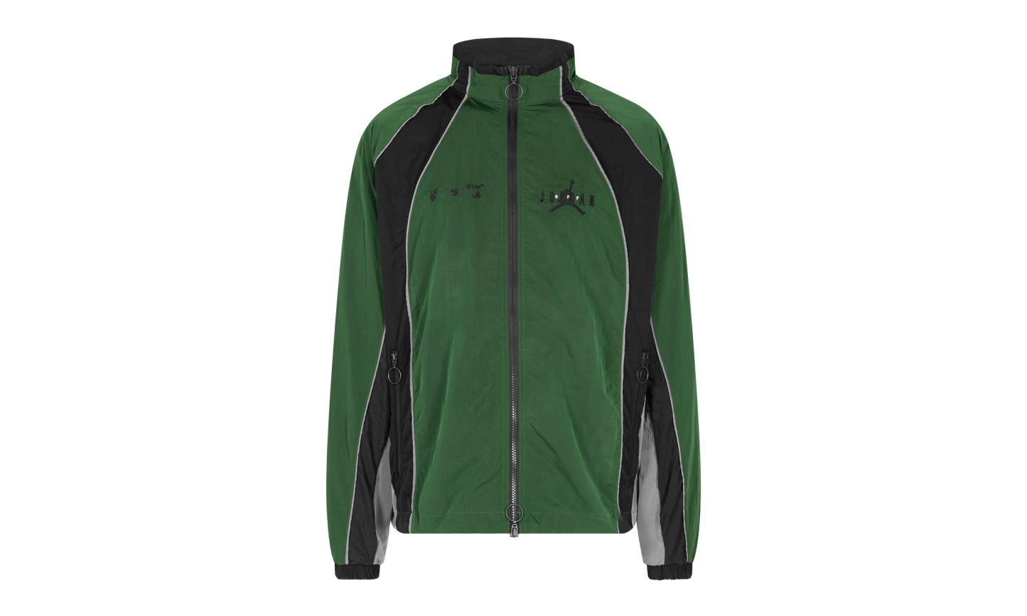 Off White x Air Jordan Track Jacket "Green/Black"