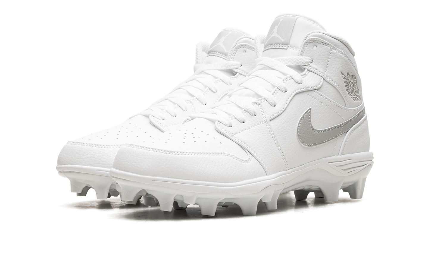 Jordan 1 Mid TD Cleat "White Grey Fog"