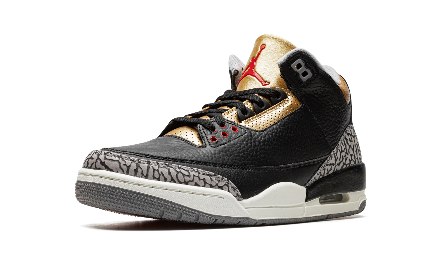 AIR JORDAN 3 WMNS "Black Cement Gold"