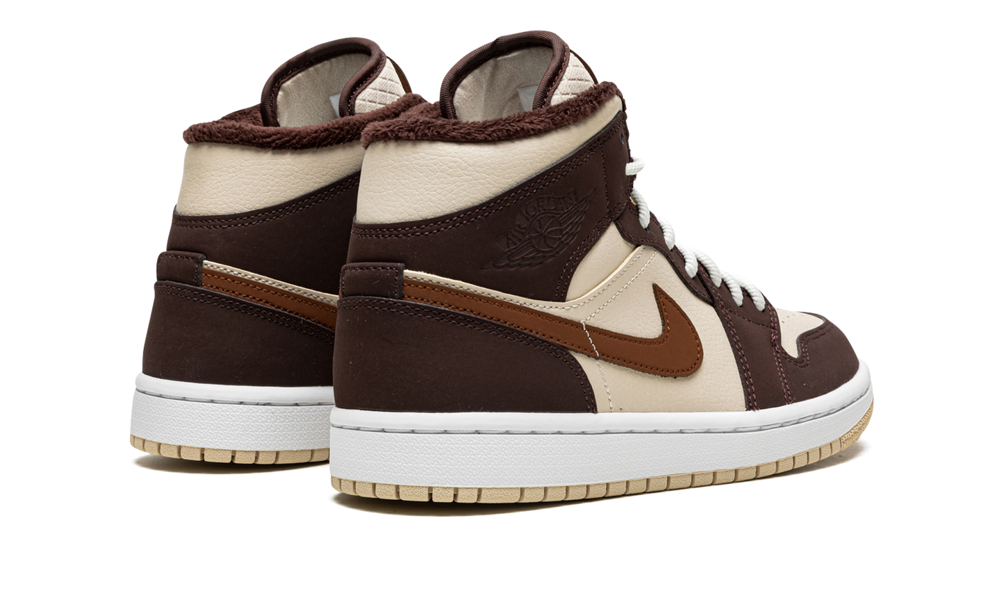 AIR JORDAN 1 MID SE WMNS "Brown Basalt Fleece"