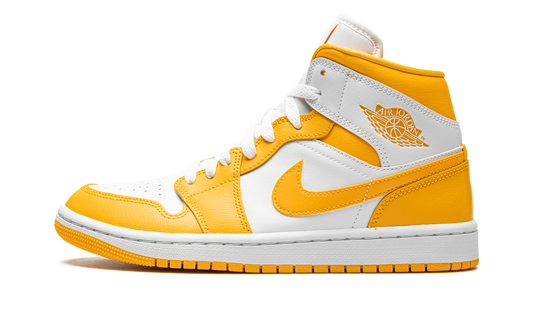 JORDAN 1 MID WMNS "White / University Gold"