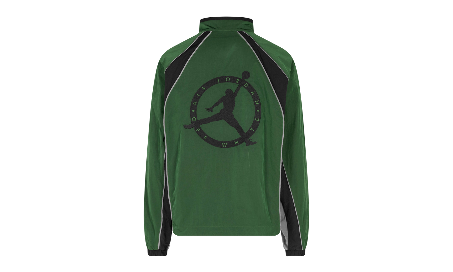Off White x Air Jordan Track Jacket "Green/Black"