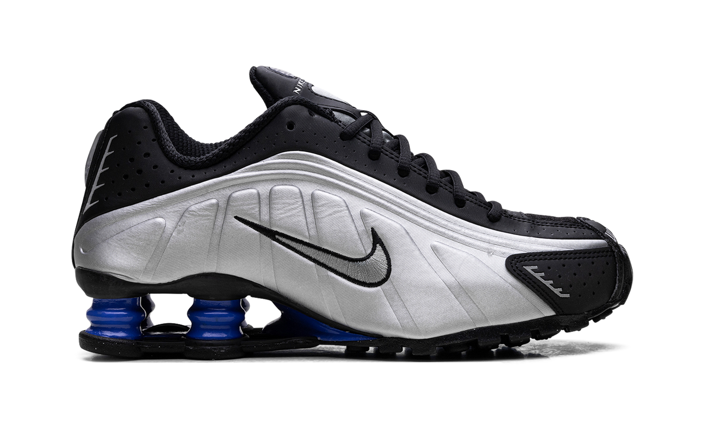 Shox R4 WMNS "Metallic Silver Black Racer Blue"