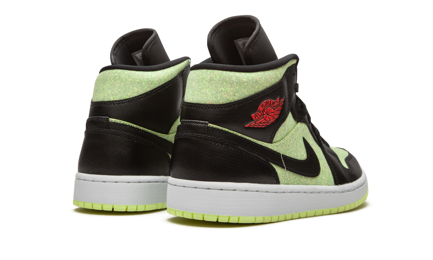 AIR JORDAN 1 MID SE WMNS "Barely Volt / Chile Red"