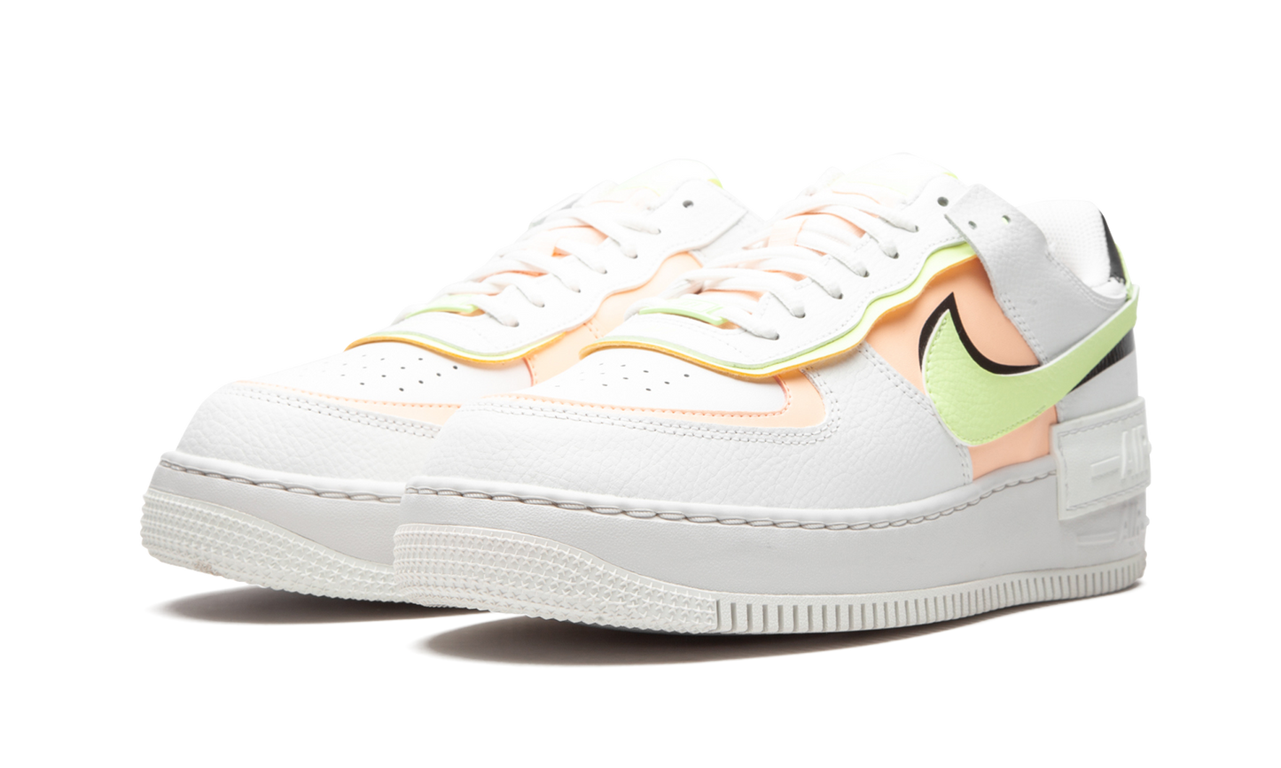 AIR FORCE 1 SHADO MNS WMNS "White / Barely Volt / Crimson Tint"