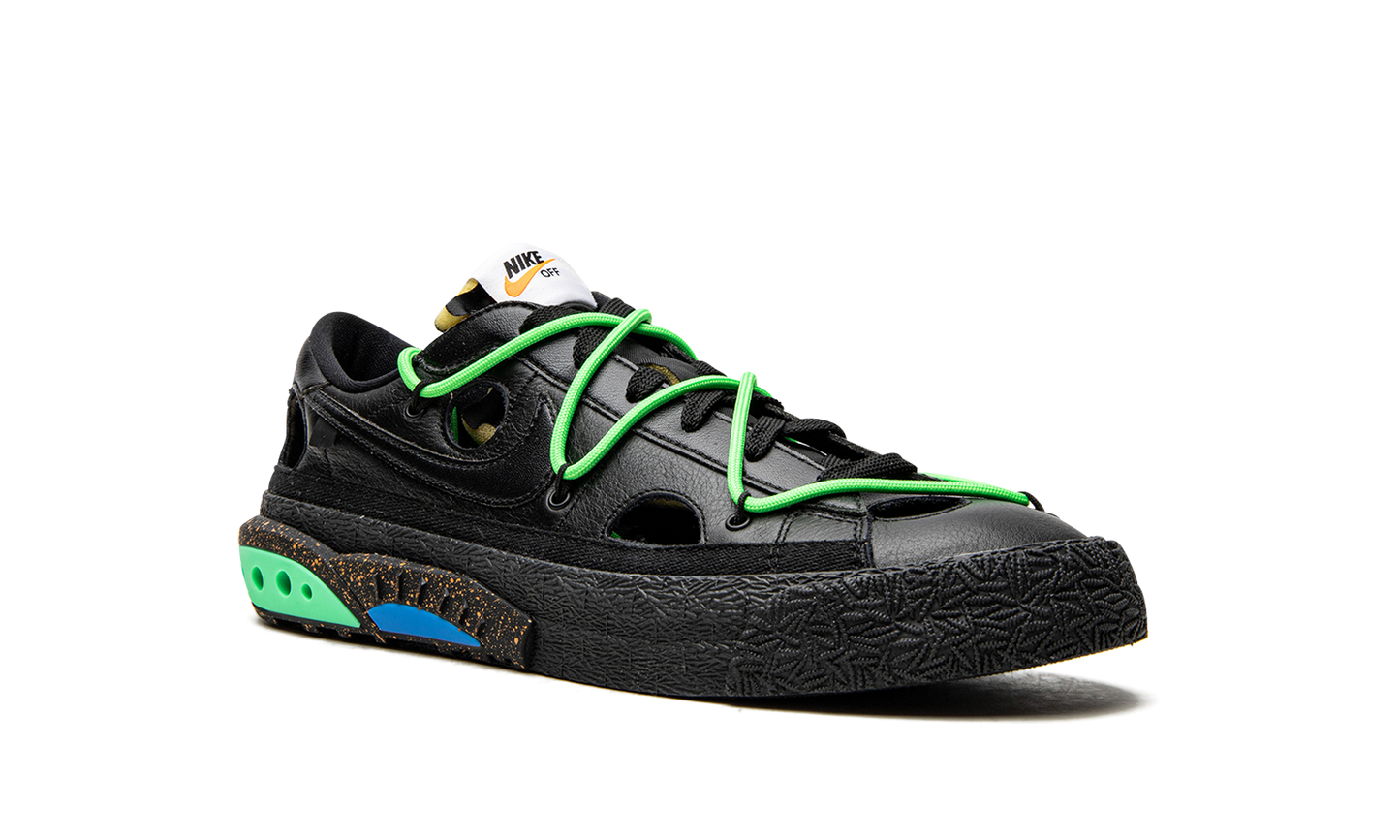 Blazer Low "Off-White - Black / Electro Green"