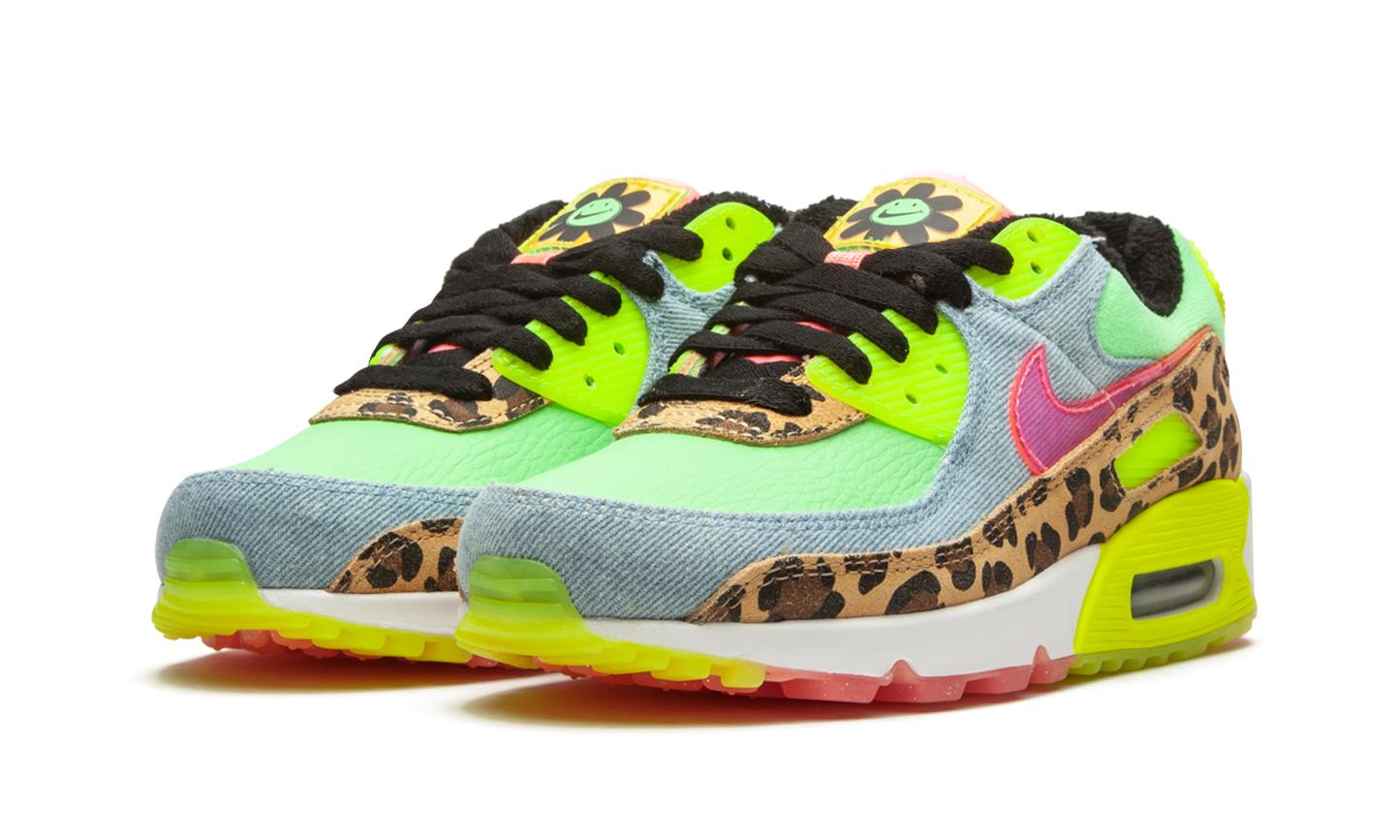 W Air Max 90 LX "Denim Leopard Print"