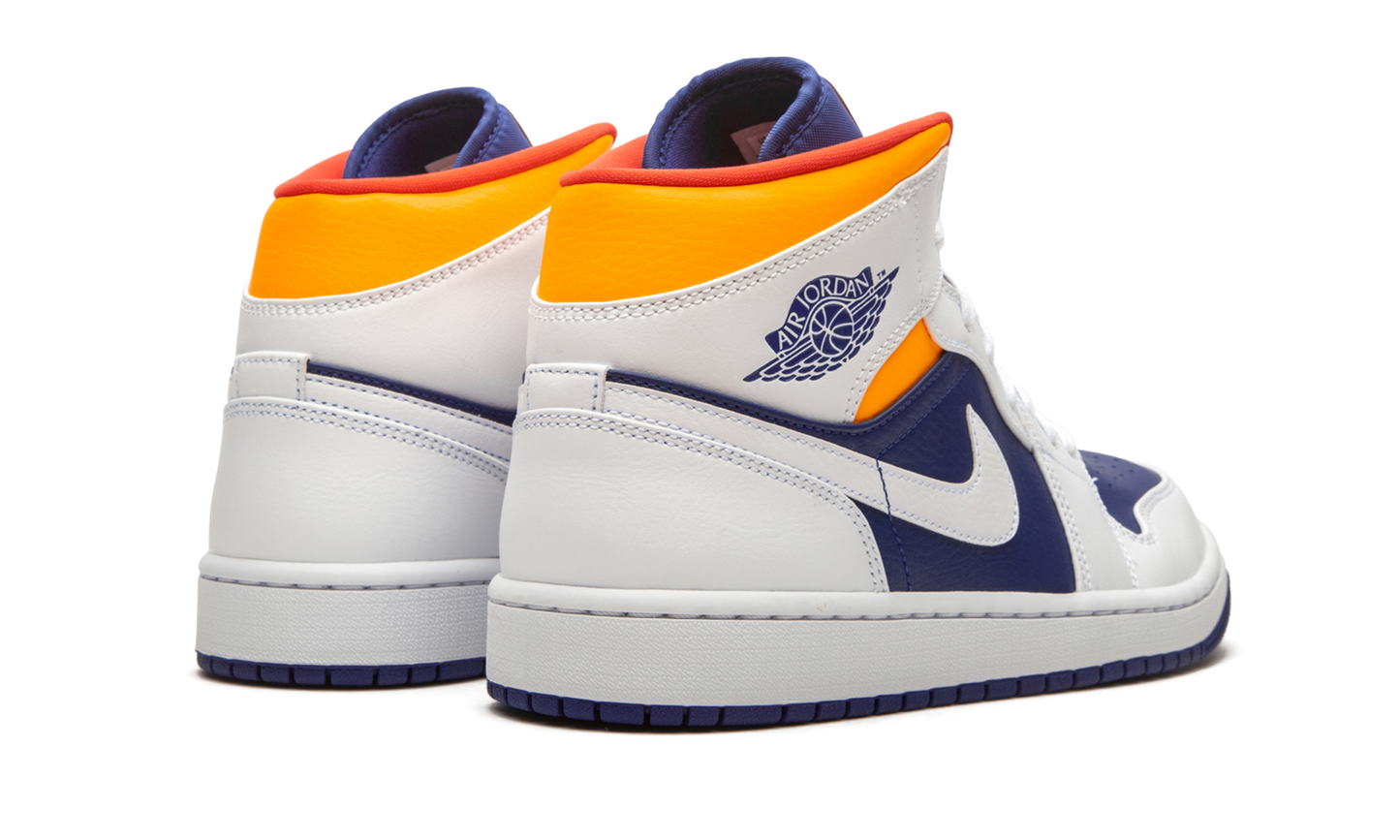 Air Jordan 1 Mid "Royal Blue / Laser Orange"