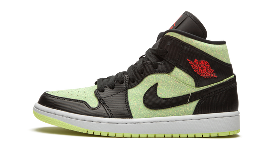 AIR JORDAN 1 MID SE WMNS "Barely Volt / Chile Red"
