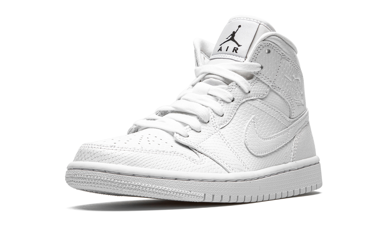 AIR JORDAN 1 MID WMNS "White Snakeskin"