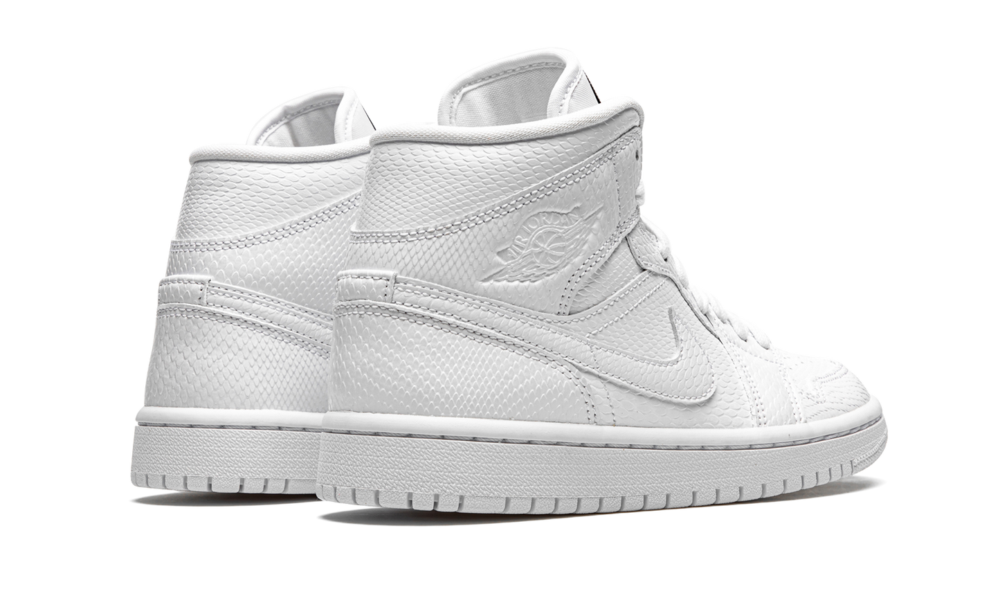 AIR JORDAN 1 MID WMNS "White Snakeskin"