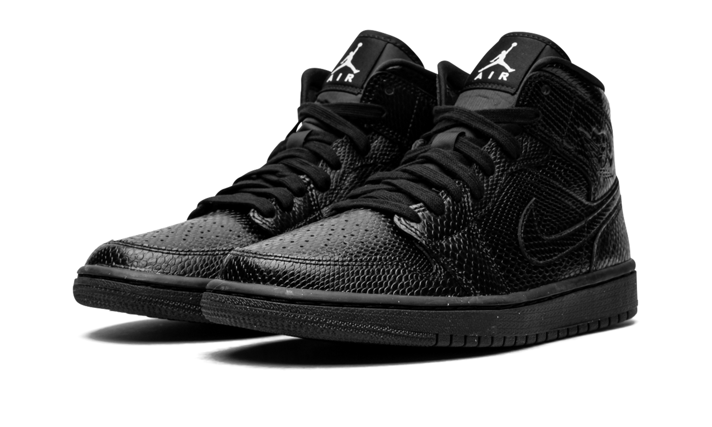 AIR JORDAN 1 MID WMNS "Black Snakeskin"