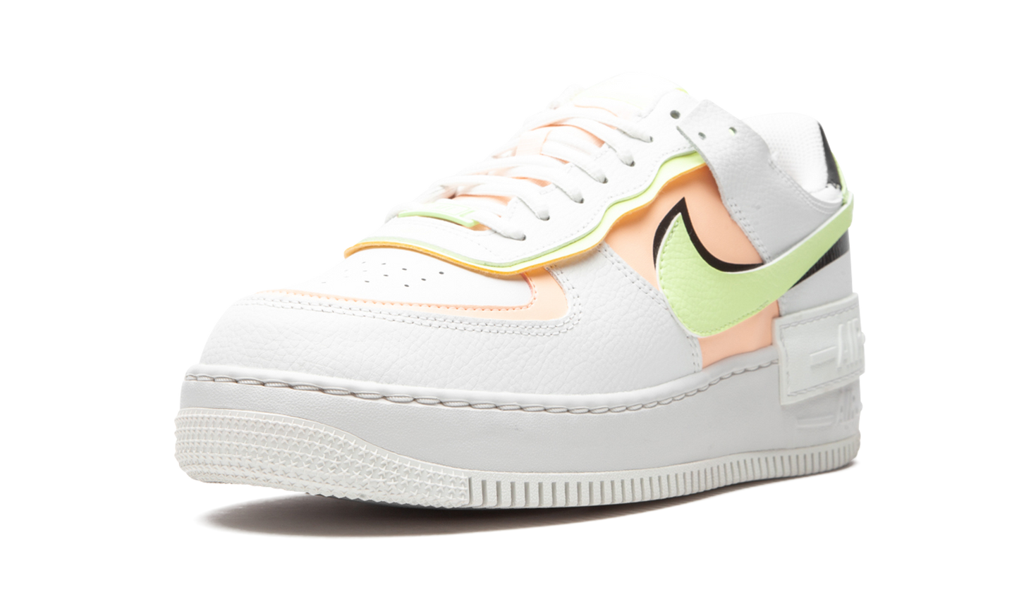 AIR FORCE 1 SHADO MNS WMNS "White / Barely Volt / Crimson Tint"