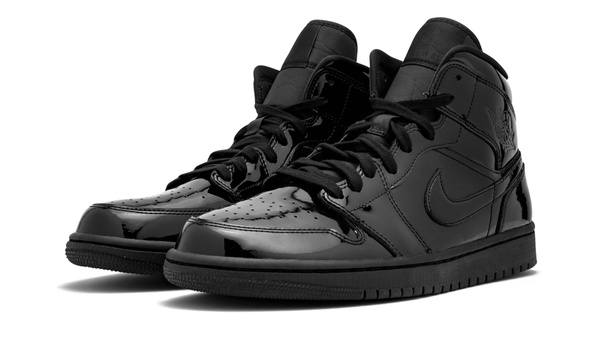 AIR JORDAN 1 MID WMNS "Black Patent Leather"