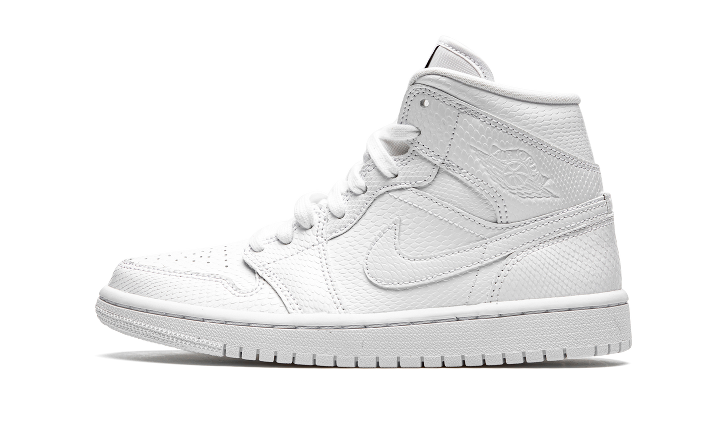 AIR JORDAN 1 MID WMNS "White Snakeskin"