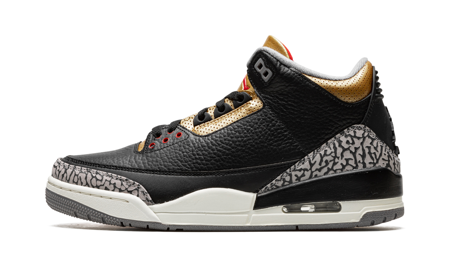 AIR JORDAN 3 WMNS "Black Cement Gold"