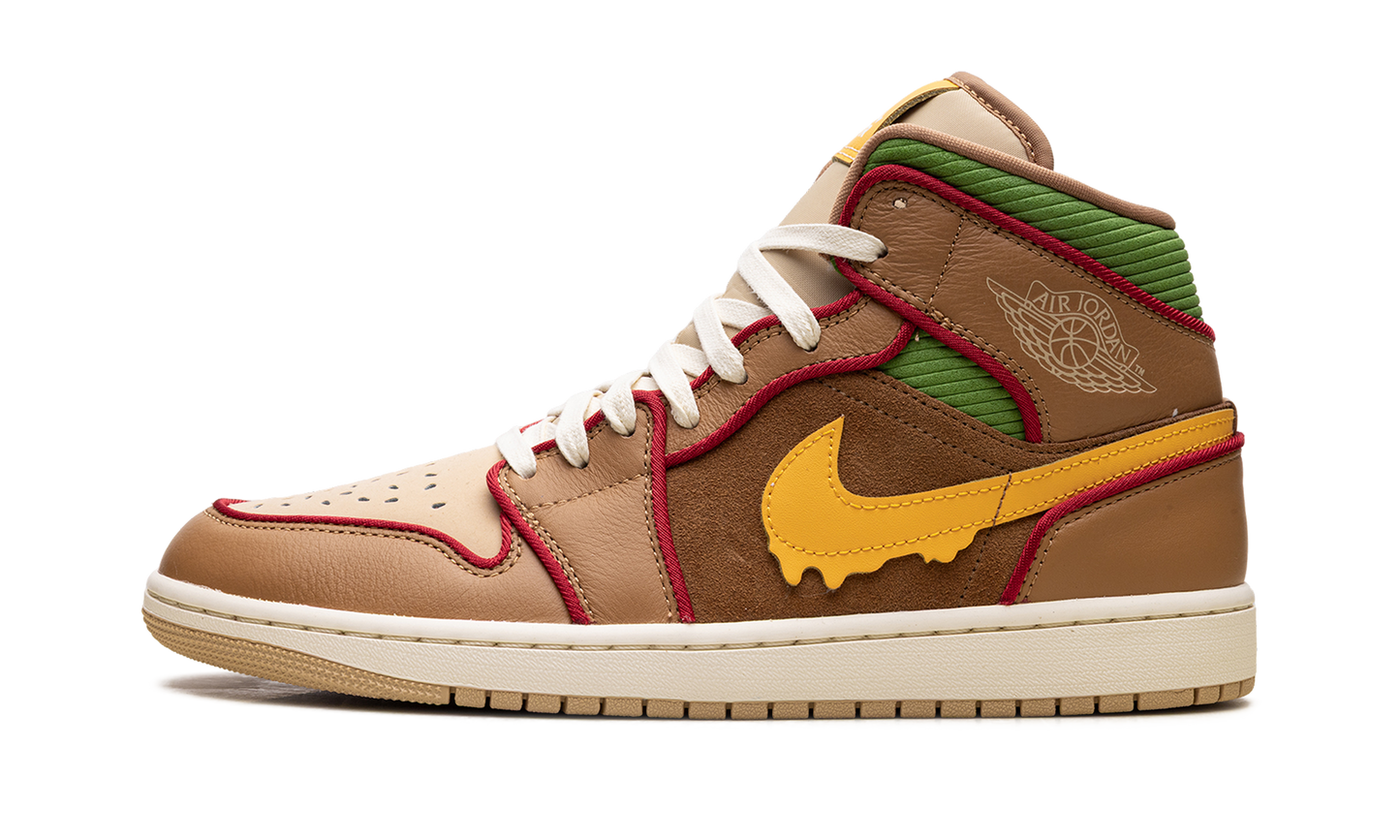 Jordan 1 Mid SE "Cheeseburger"
