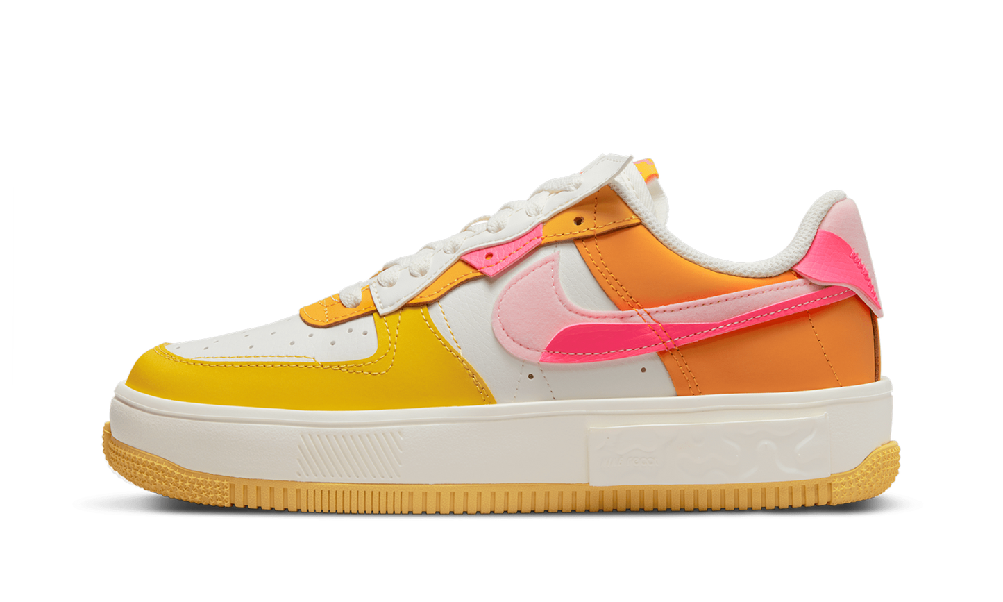 AIR FORCE 1 FONTANKA MNS WMNS "Summit White/Solar Flare/Medium Soft Pink/Hyper Pink"