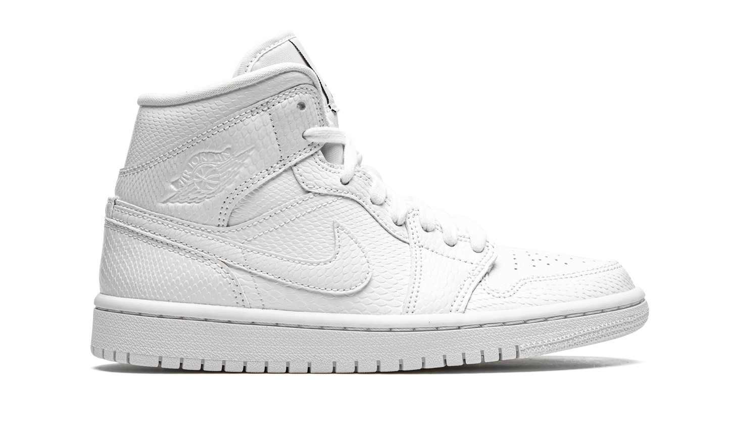 AIR JORDAN 1 MID WMNS "White Snakeskin"