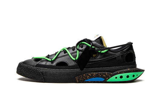 Blazer Low "Off-White - Black / Electro Green"