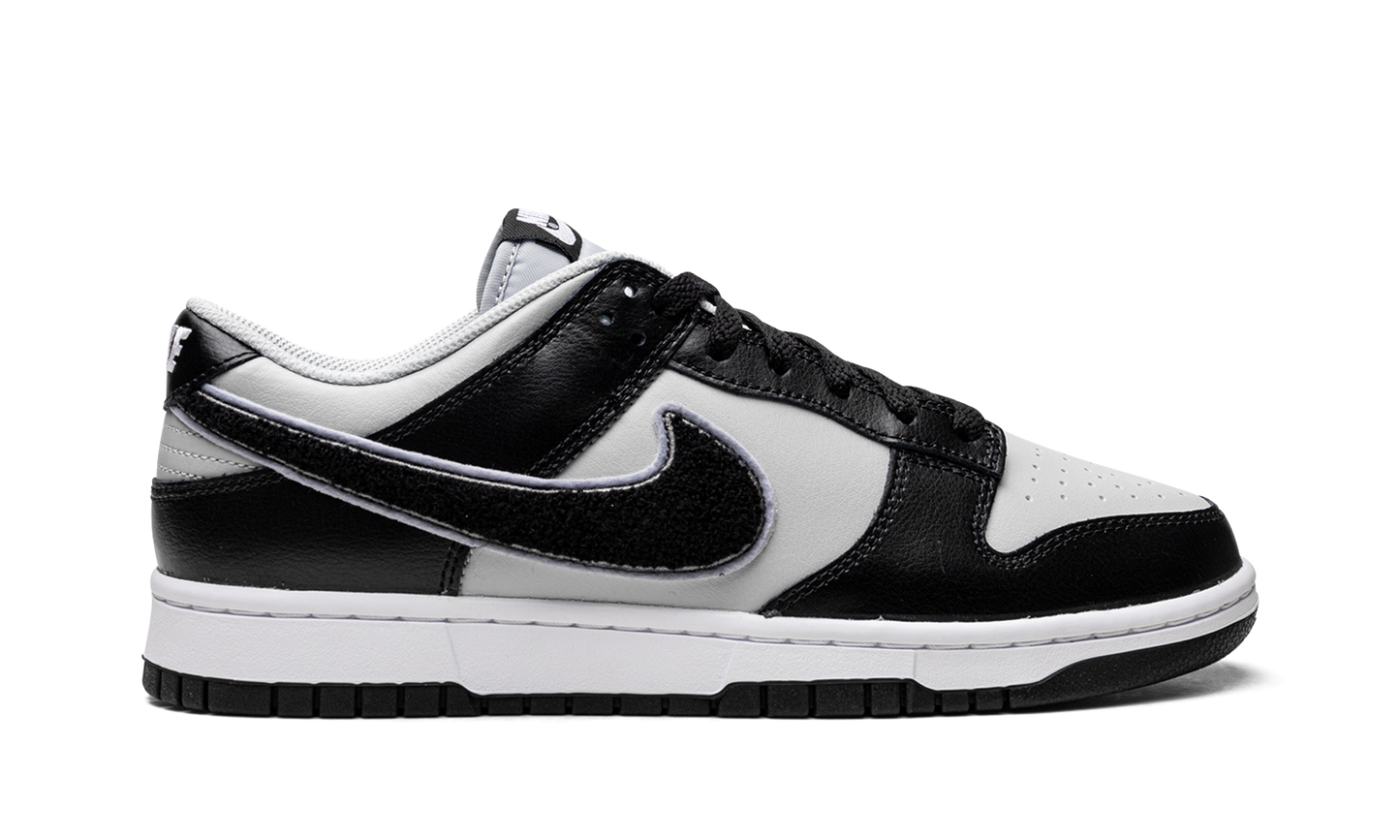 Dunk Low "Chenille Swoosh Black Grey"