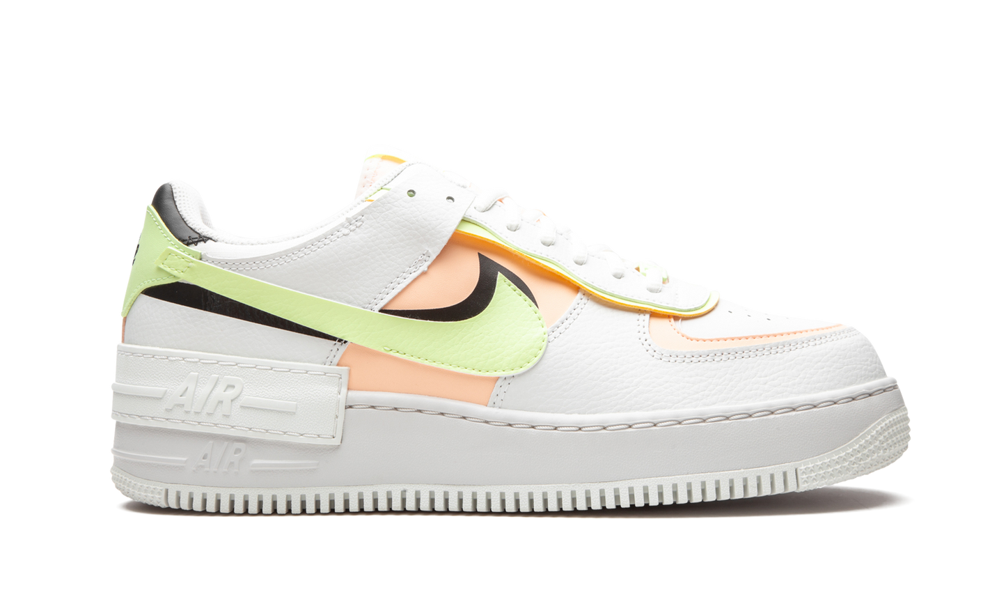 AIR FORCE 1 SHADO MNS WMNS "White / Barely Volt / Crimson Tint"
