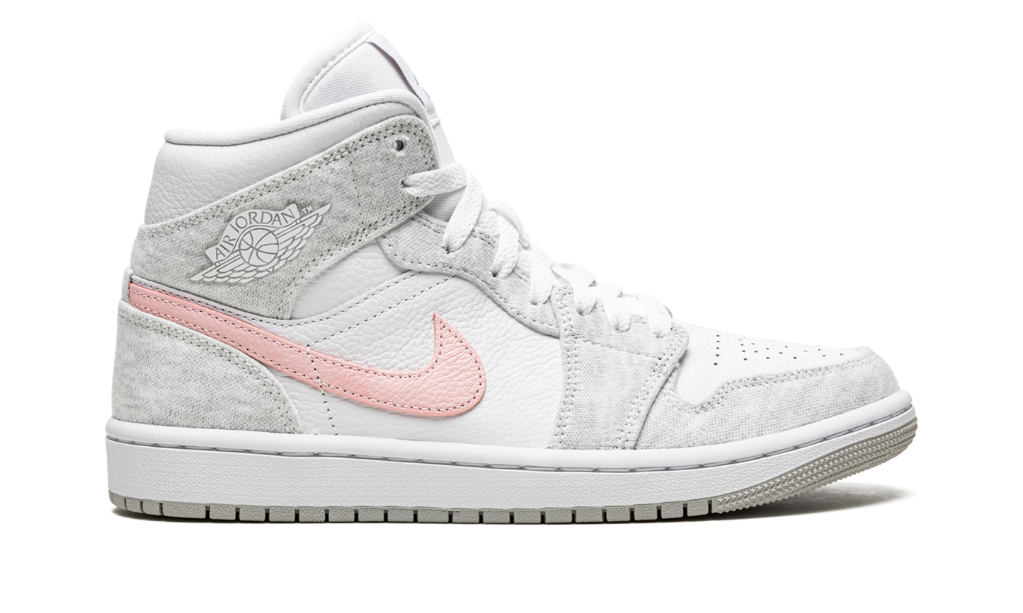 AIR JORDAN 1 MID SE WMNS "Heather Grey / Pink"