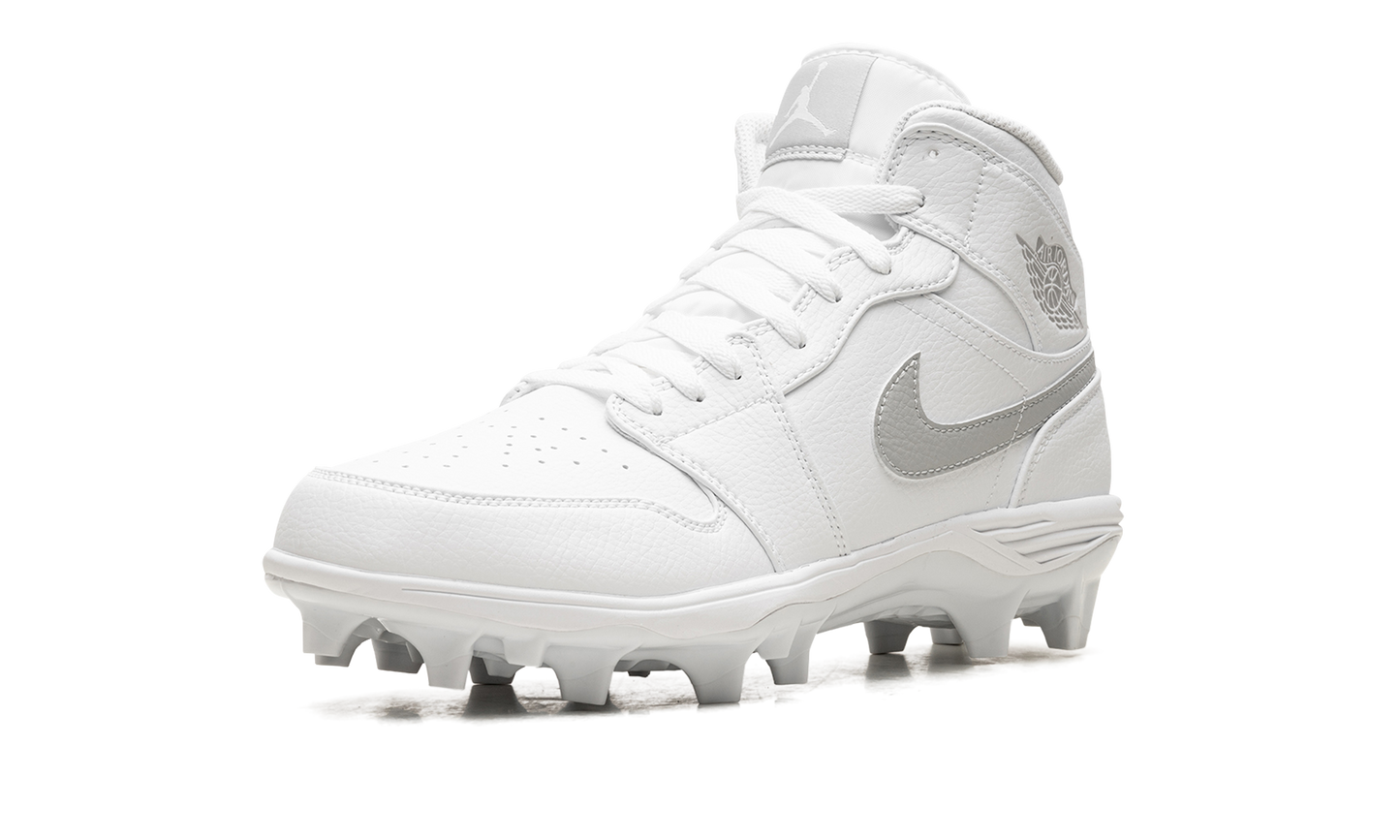 Jordan 1 Mid TD Cleat "White Grey Fog"