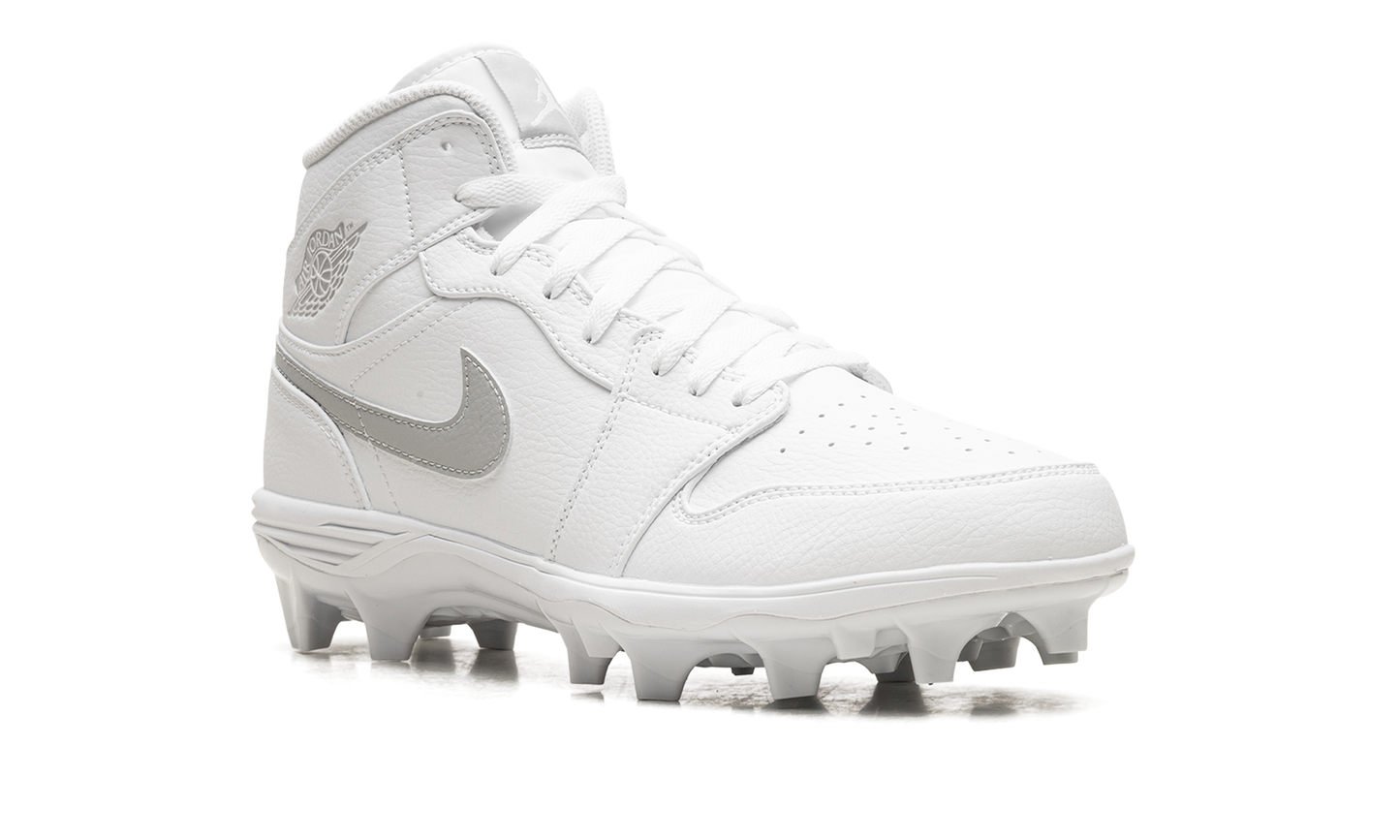 Jordan 1 Mid TD Cleat "White Grey Fog"