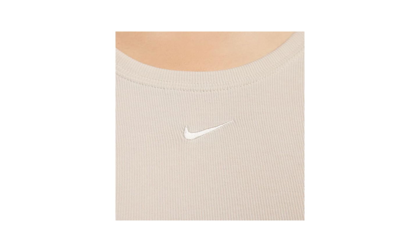 W NSW Chill Knit Tight Mini-Rib Top "BROWN"