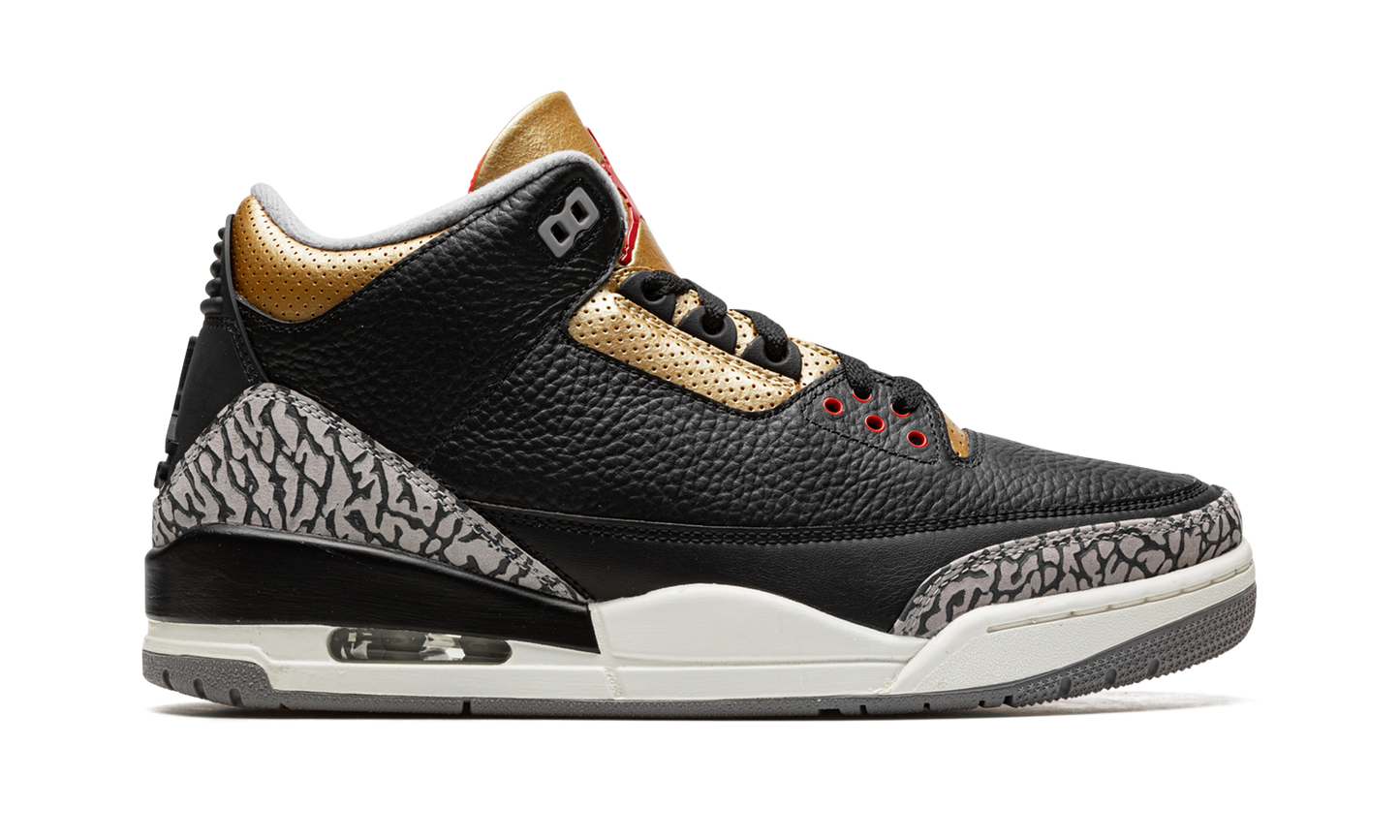 AIR JORDAN 3 WMNS "Black Cement Gold"