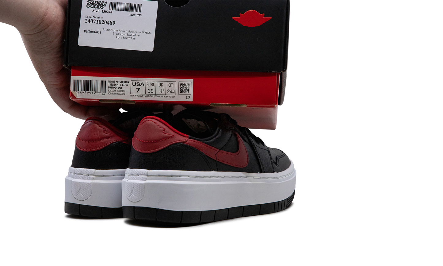 Air Jordan Retro 1 Elevate Low WMNS "Black Gym Red White"