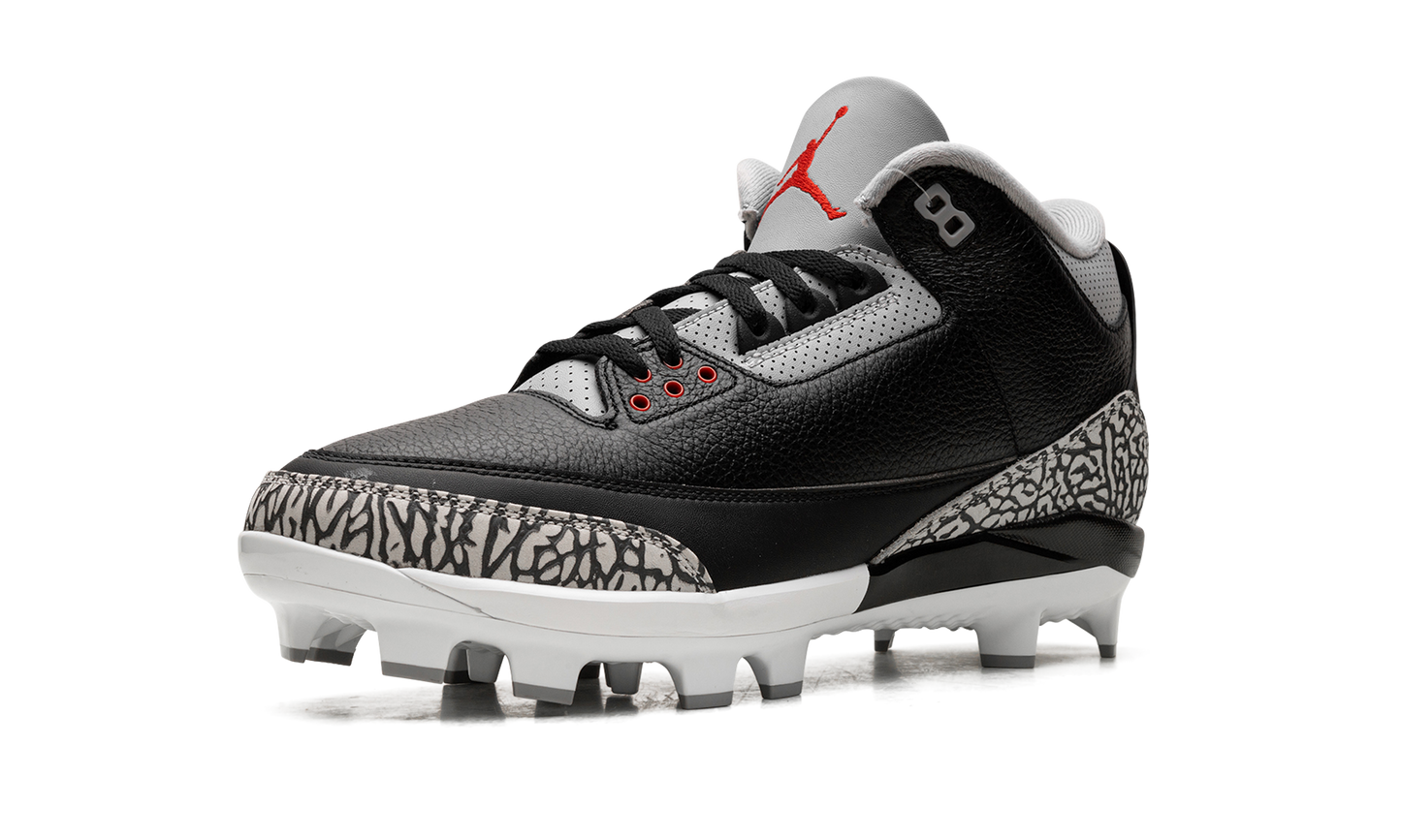 Air Jordan 3 Cleats "Black Cement"