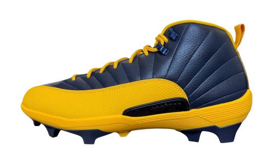 Air Jordan 12 Savage 3 PE Cleats "University of Michigan"
