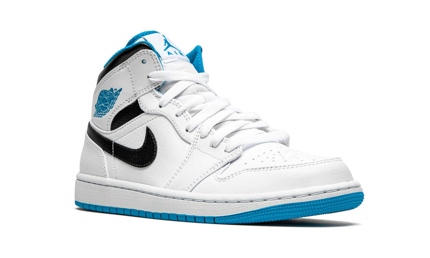 Air Jordan 1 Mid "White / Laser Blue"