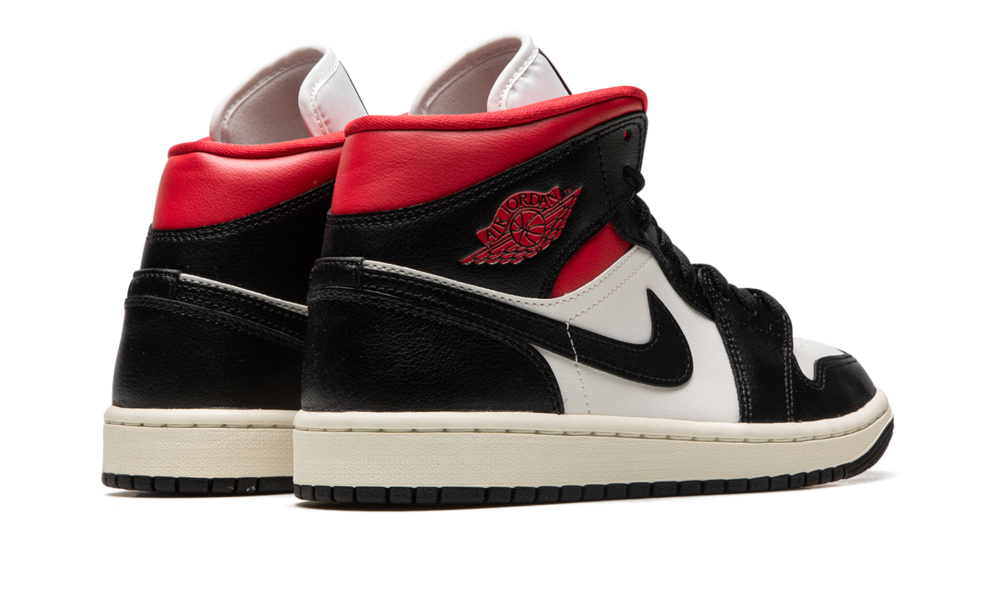 AIR JORDAN 1 MID WMNS "Black / Gym Red / Sail"